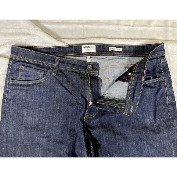 William Rast 40x32 Dark Wash Indigo Blue Jeans Dean Slim Straight 42” Waist EUC - Picture 3 of 13